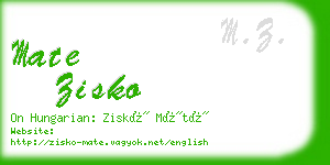 mate zisko business card